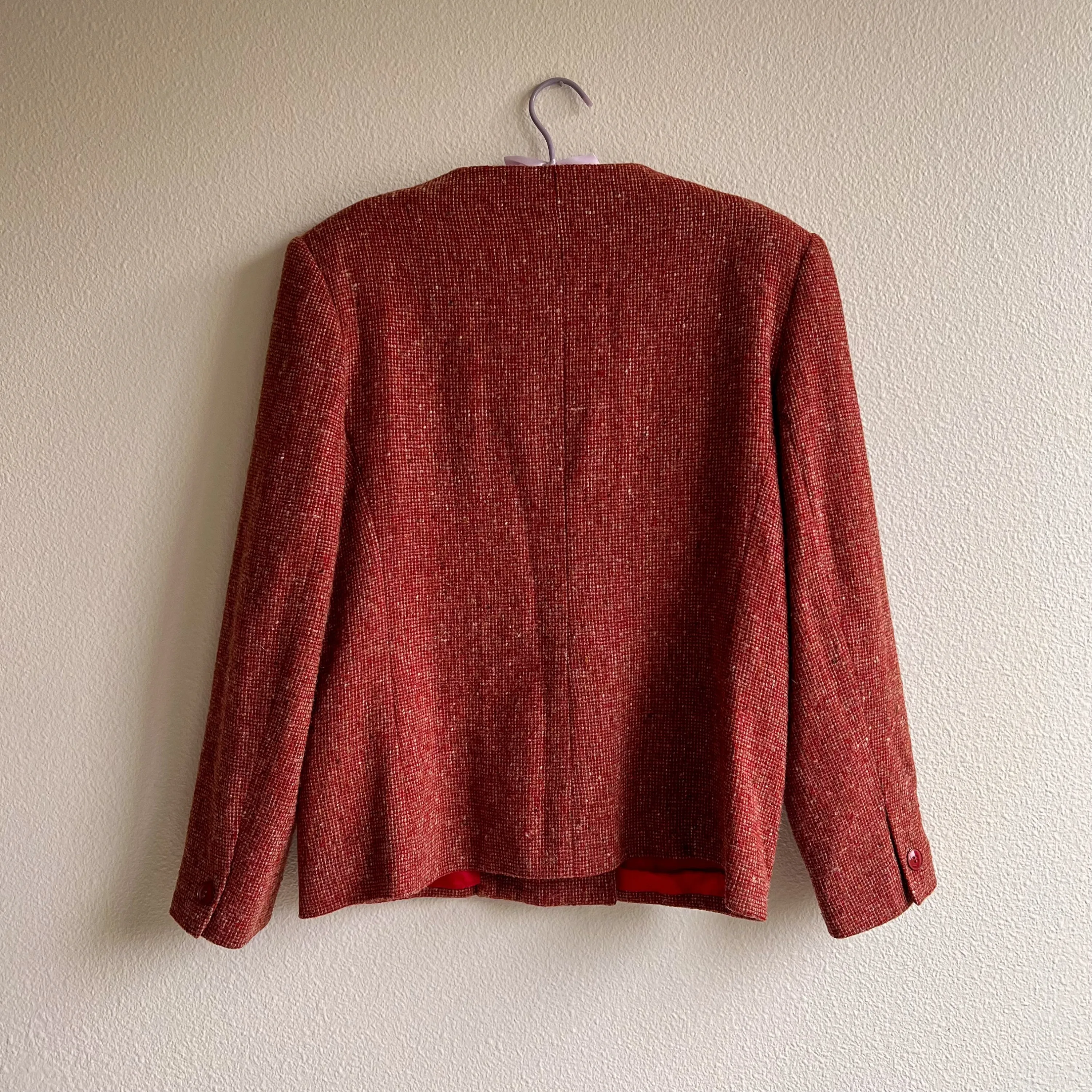 1980s Red Double Breasted Wool Blazer (M/L)