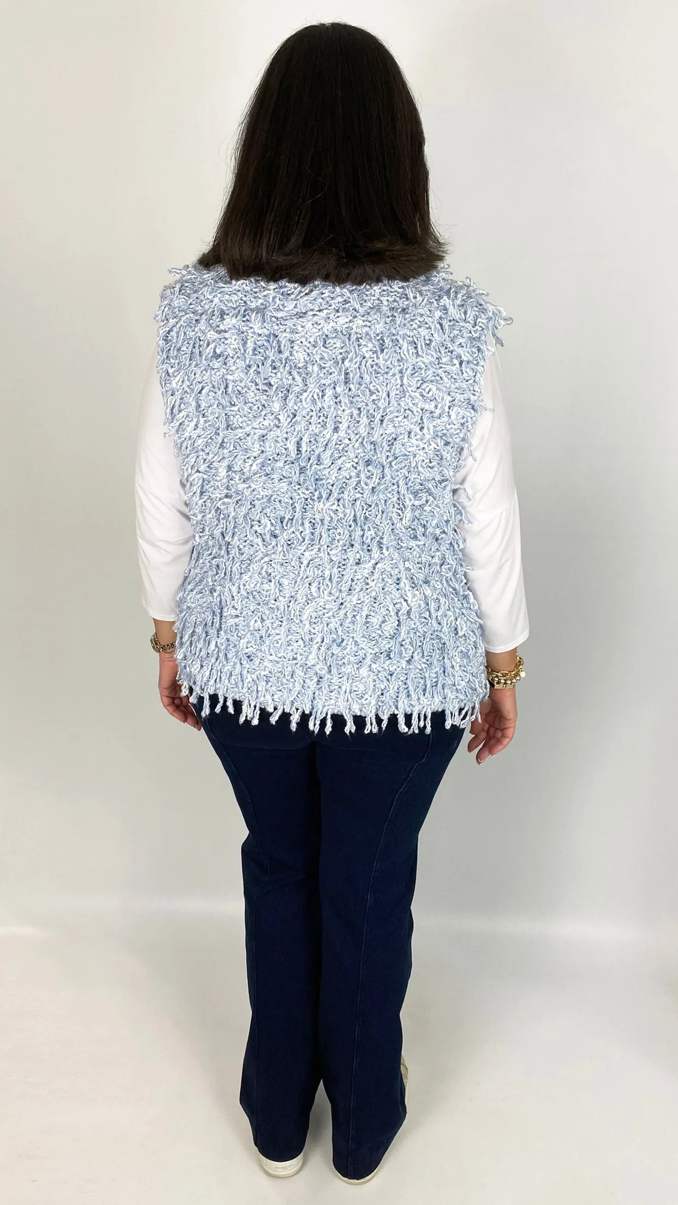 2-Tone Edge-to-edge Shaggy Looped Gilet | 2 Colours | by Malissa J | last 1