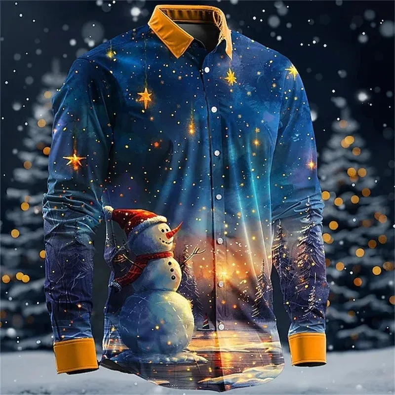 3D Printed Christmas Snowflakes Casual Fashion