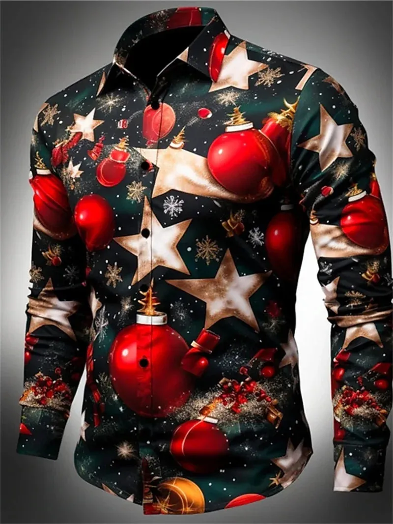 3D Printed Christmas Snowflakes Casual Fashion