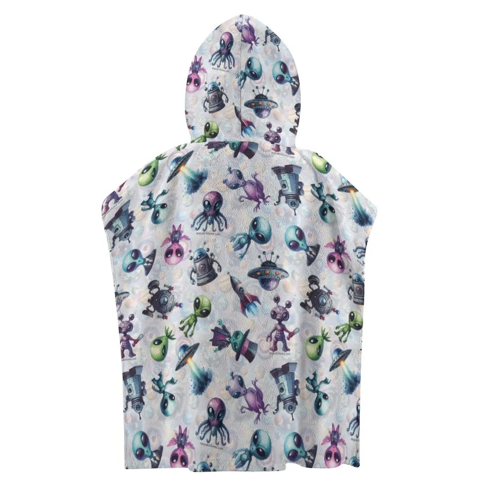 Aliens - Hooded Terry Cloth Pullover Towel for Kids, Children