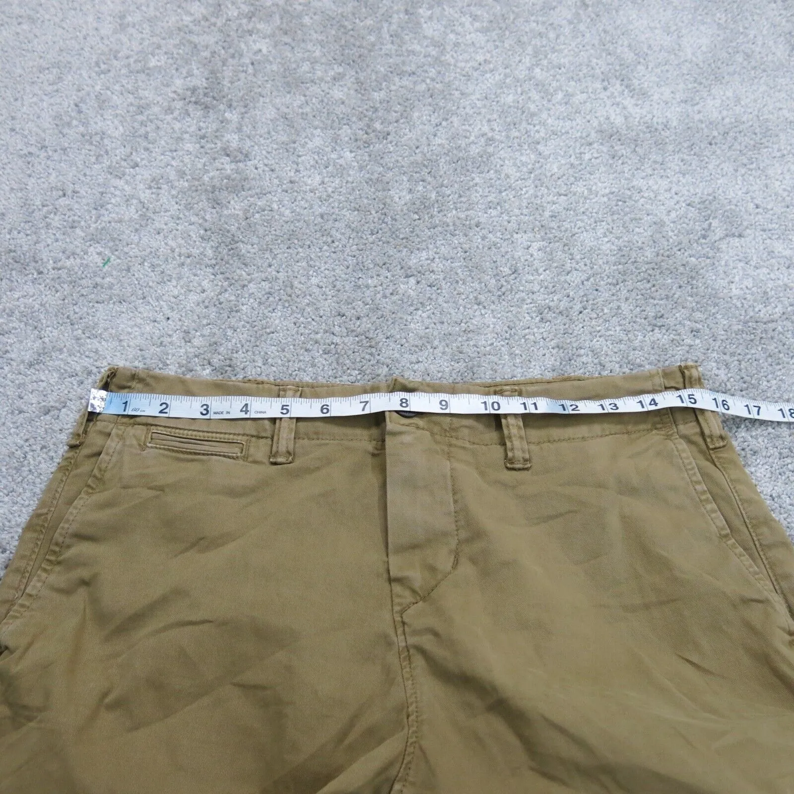 American Eagle Outfitters Mens Chino Pant Slash Pockets Mid Rise Khaki W30XL34