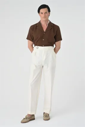 ANT Woven Patterned Short Sleeve Men's Shirt - Temoaya