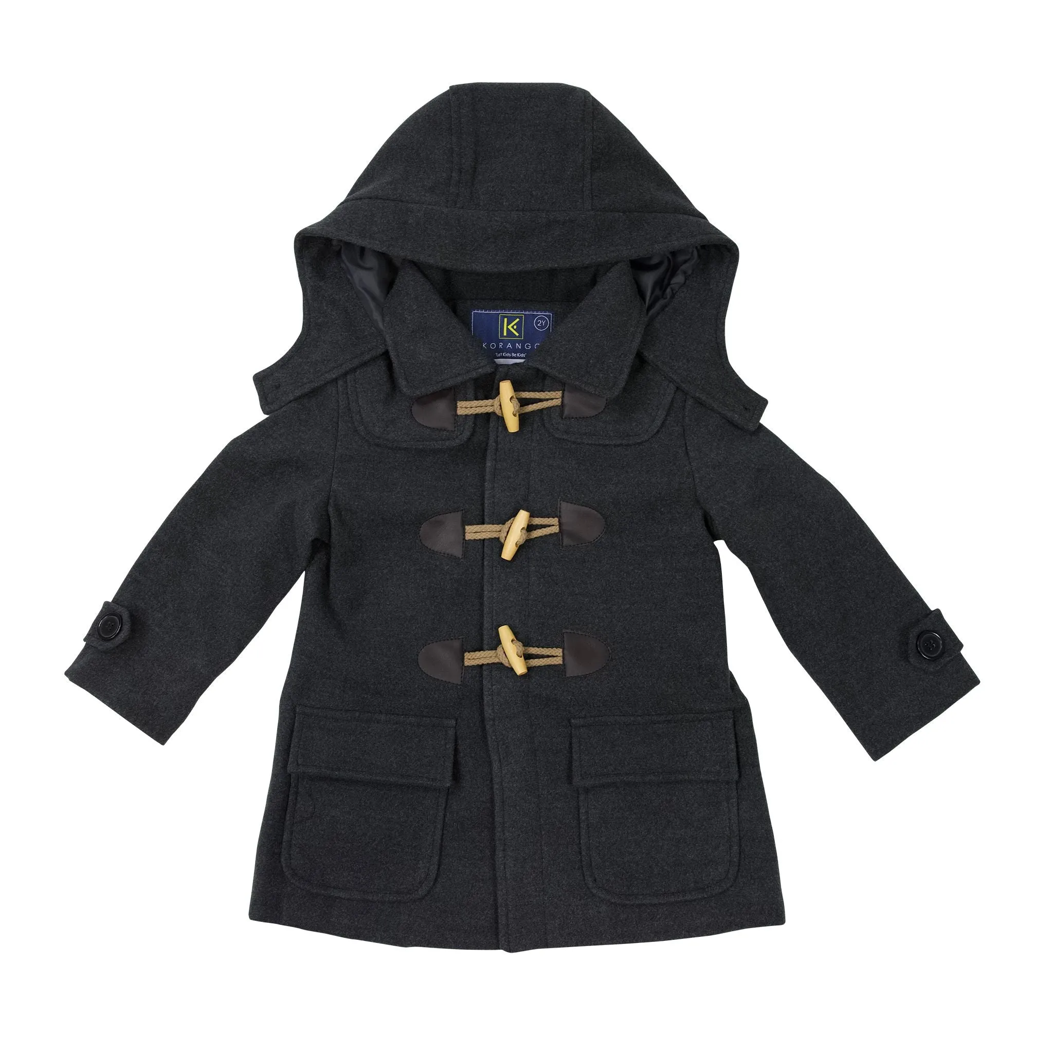Boys Classic Overcoat - Charcoal