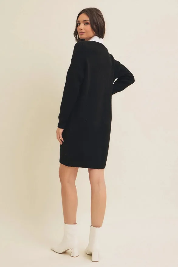 Carson Mixed Media Sweater Dress