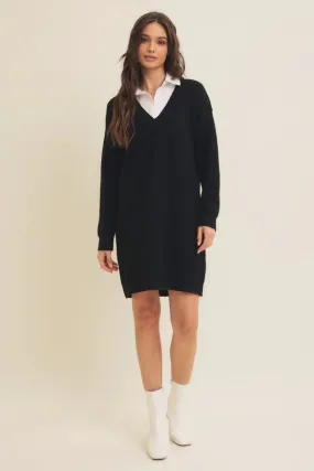 Carson Mixed Media Sweater Dress