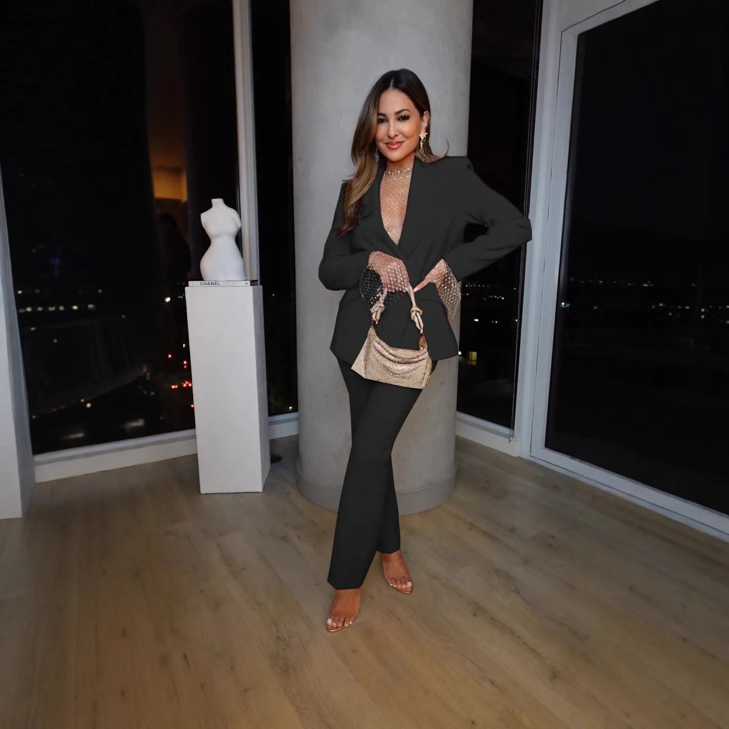 Casual Professional Women Pants Two Piece Sets
