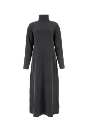 Dark grey cashmere sweater dress