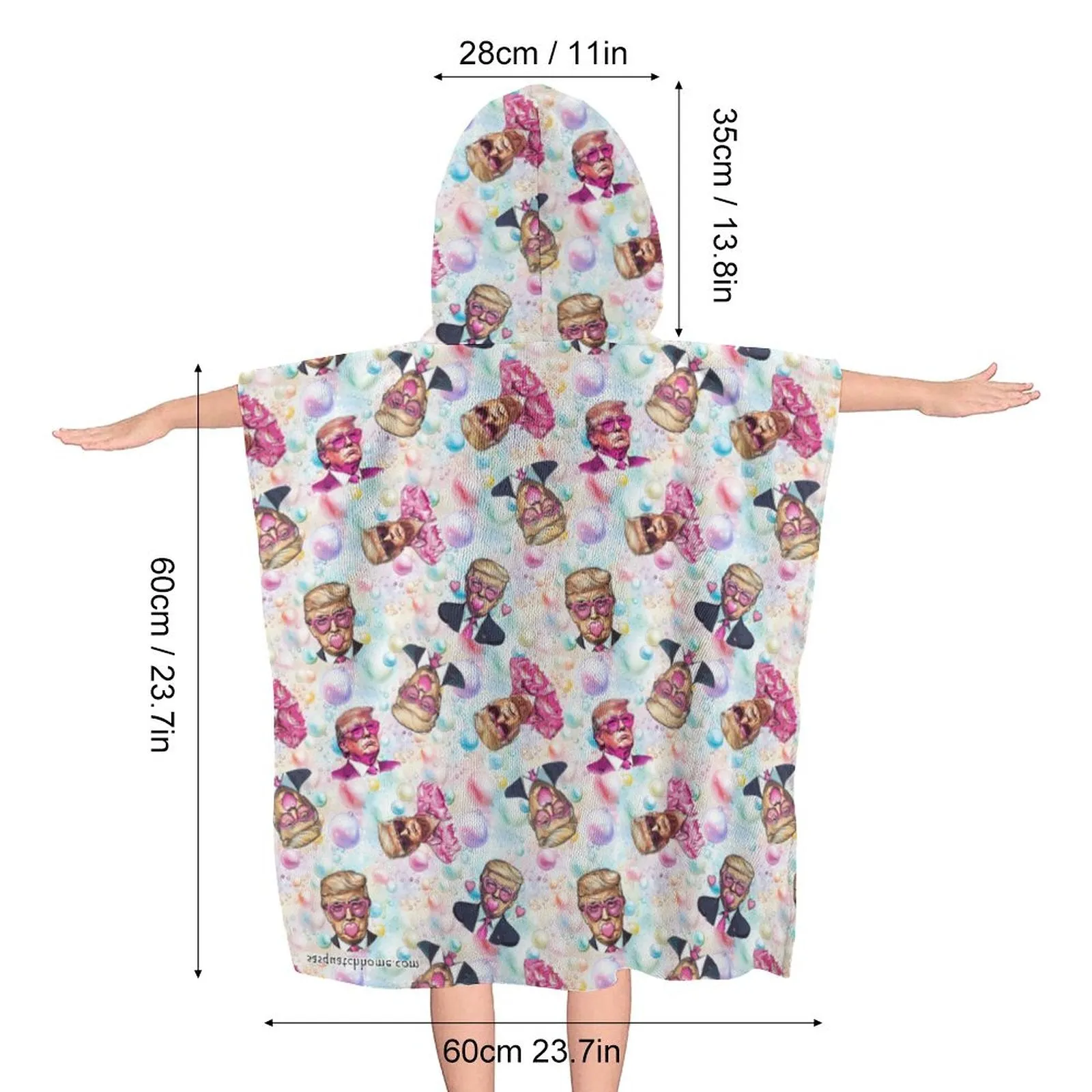 Donald Trump 20 Designs, Hooded Terry Cloth Pullover Towel for Kids, Children