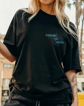 Explore the World Compass Graphic Tee | Unisex Adventure T-Shirt | Travel & Exploration Inspired Shirt