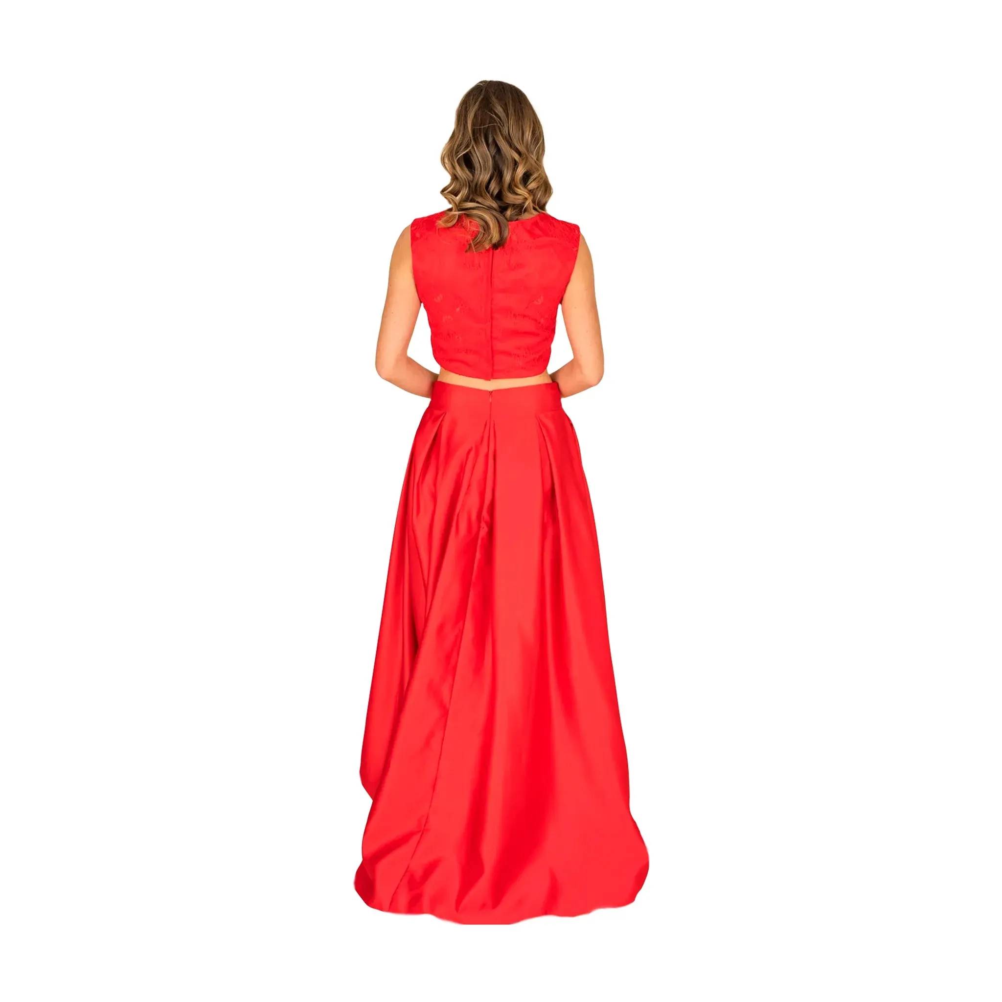 Formal Train Skirt & Lace Top Set