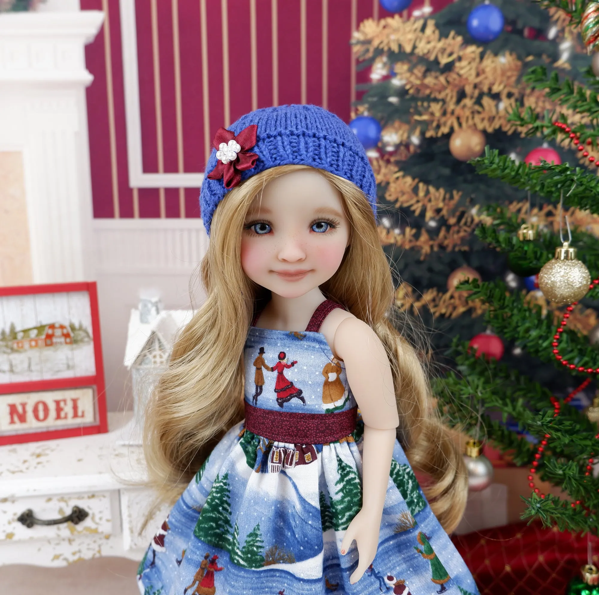 Frozen Pond - dress and sweater set with shoes for Ruby Red Fashion Friends doll