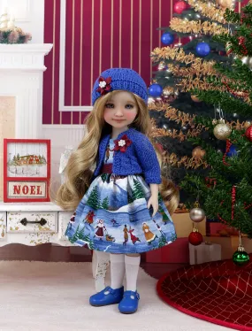 Frozen Pond - dress and sweater set with shoes for Ruby Red Fashion Friends doll