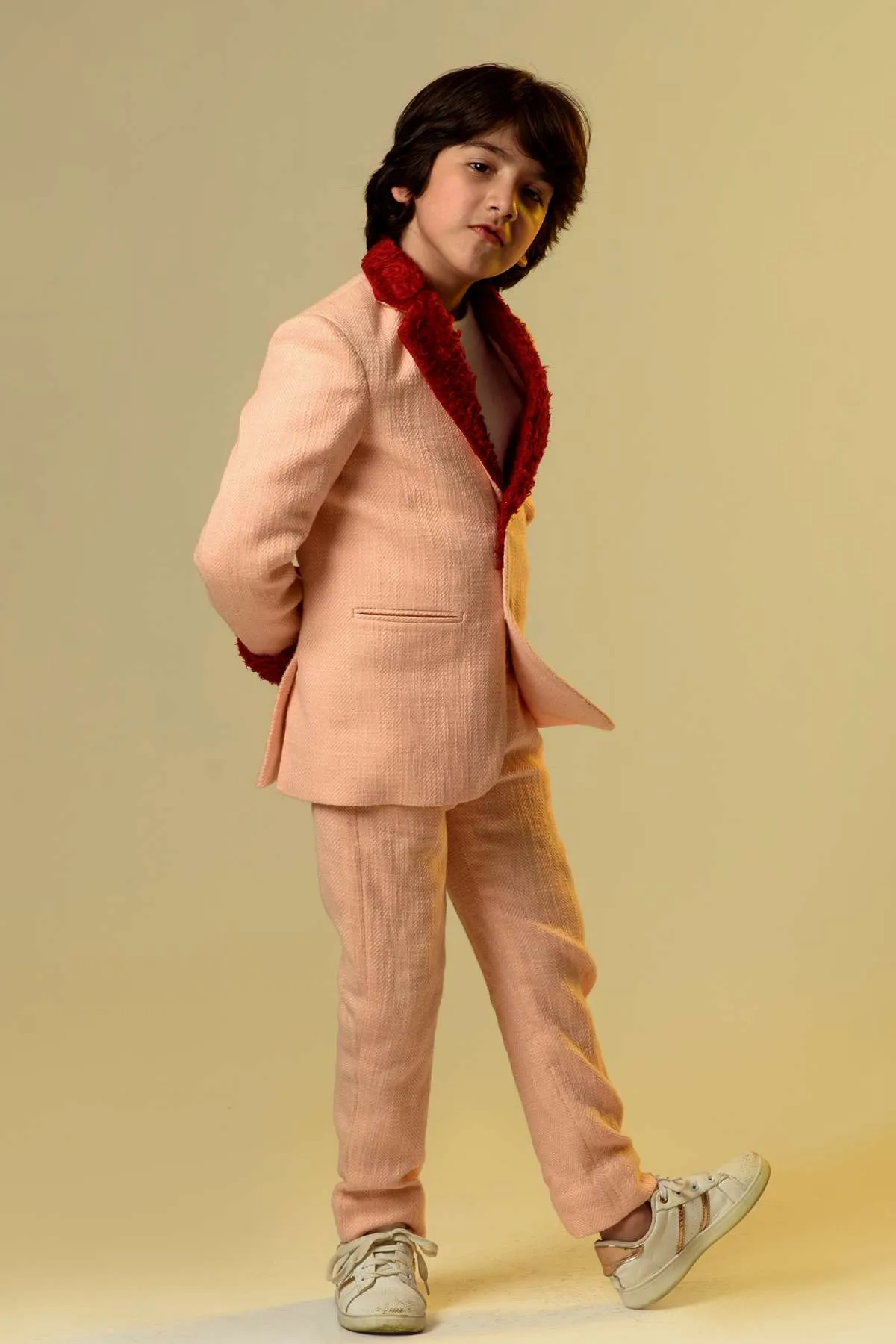 Fur Detailed Blazer Set
