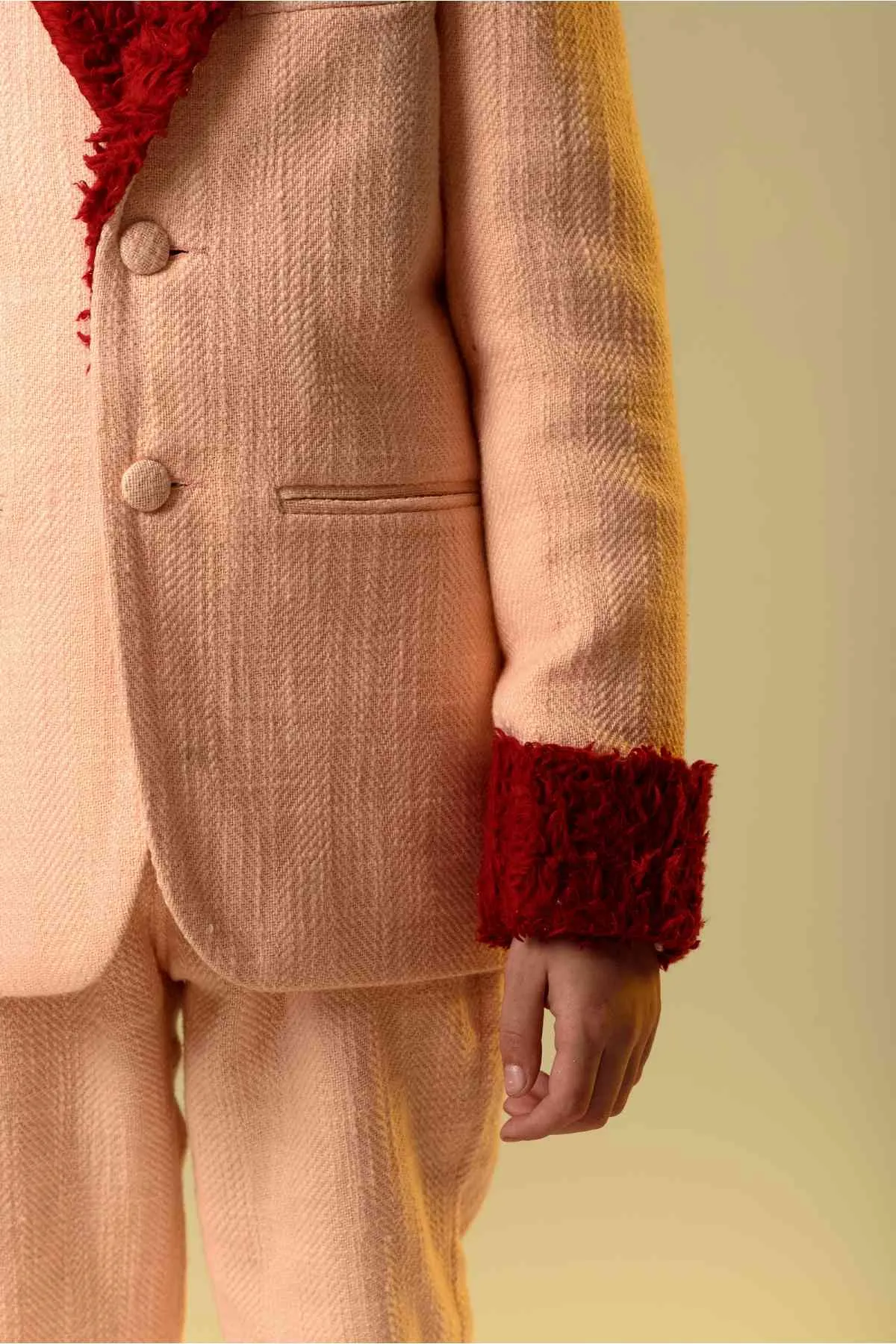 Fur Detailed Blazer Set