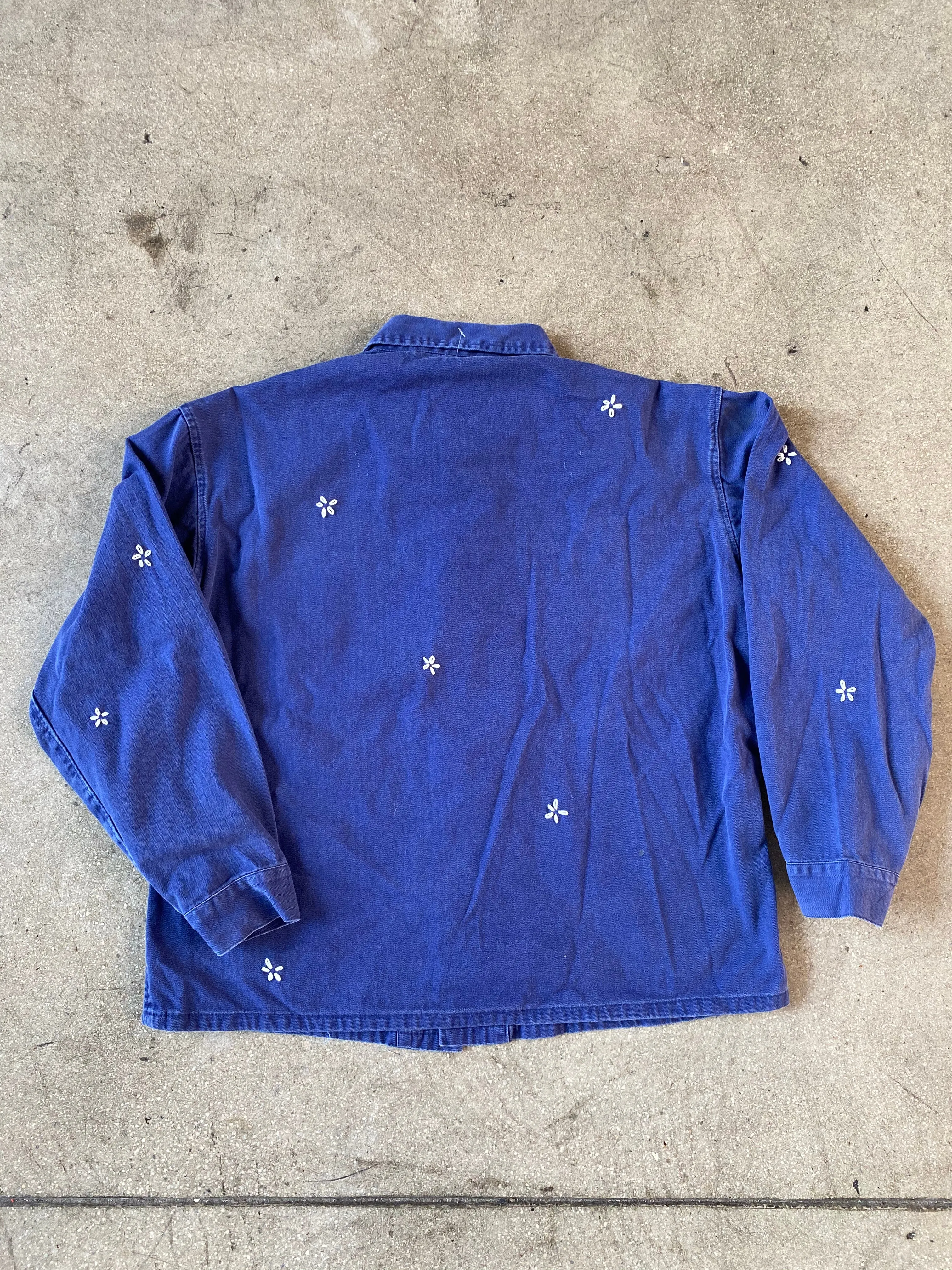 Hand Embroidered Daisy Chore Coat