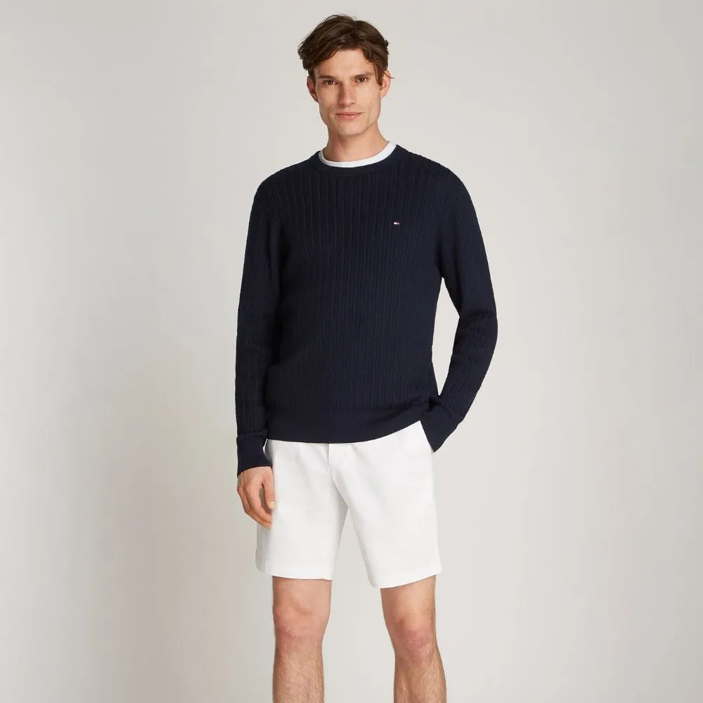 Herringbone Knit Crew Neck Jumper