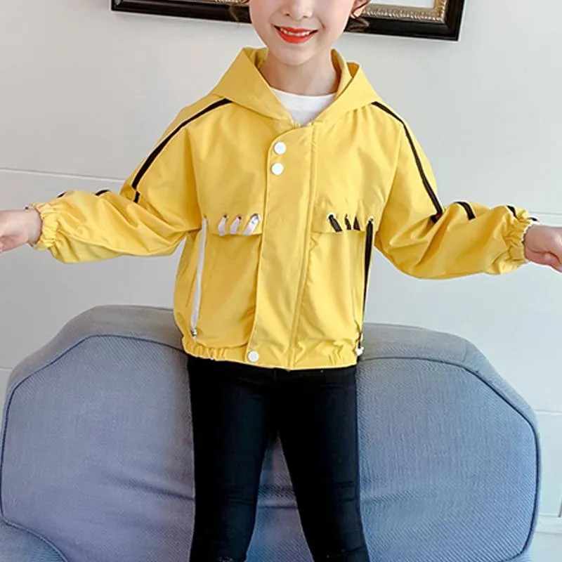 kids designer wholesale Kid Girl Printing Small Car Pattern Long Sleeve Trench Coat