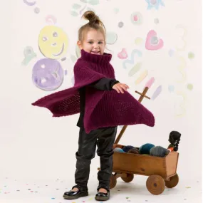 Kid's Poncho Knitting Kit | Lang Yarns Malou Light & Knitting Pattern (240-01)