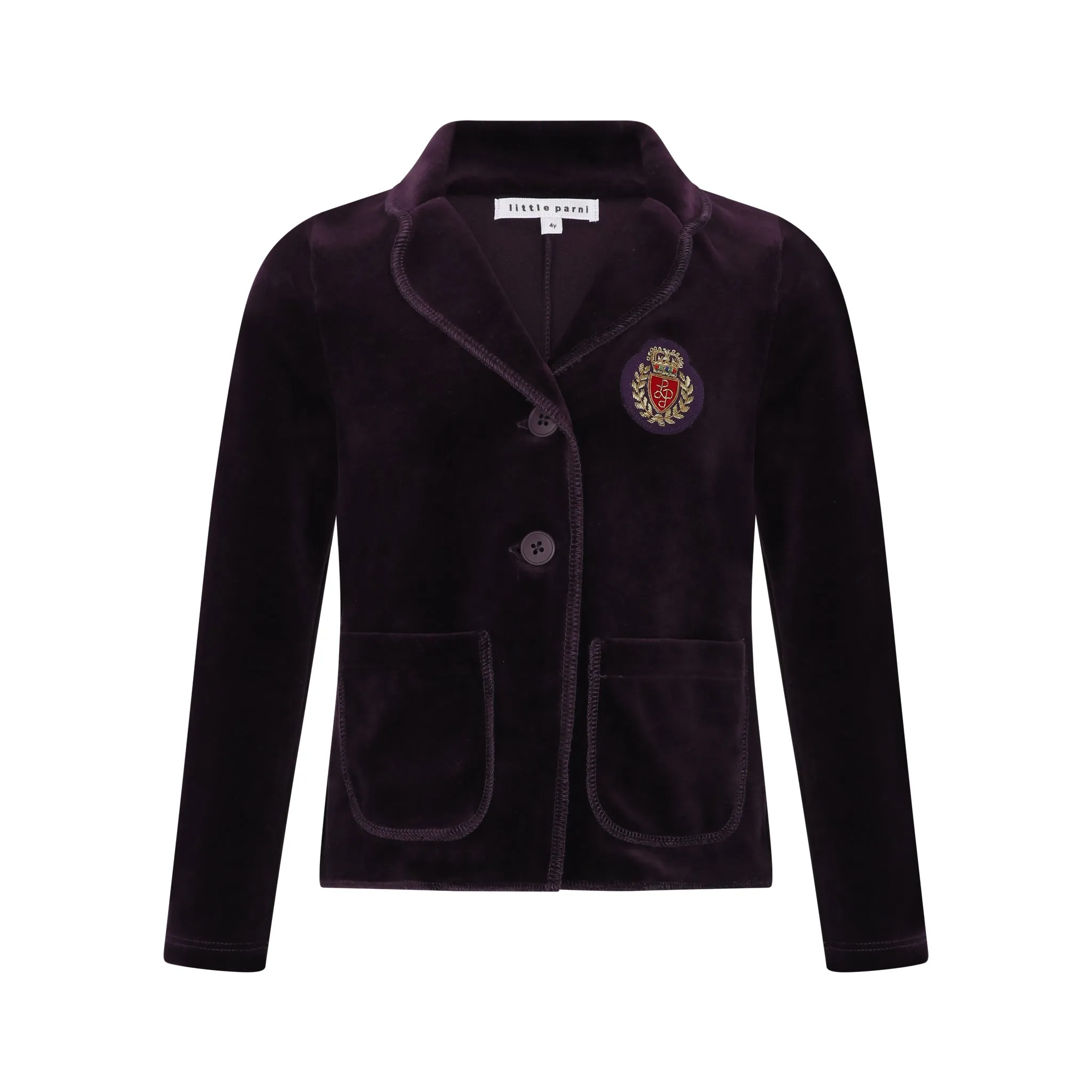 Kids Velour Logo Blazer