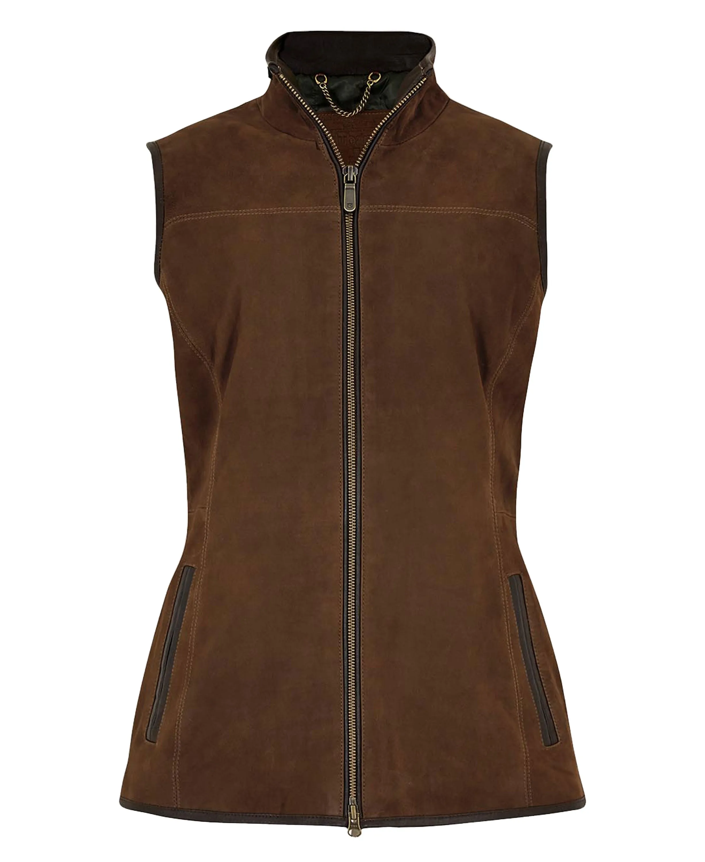 Kingston Leather Gilet - Walnut