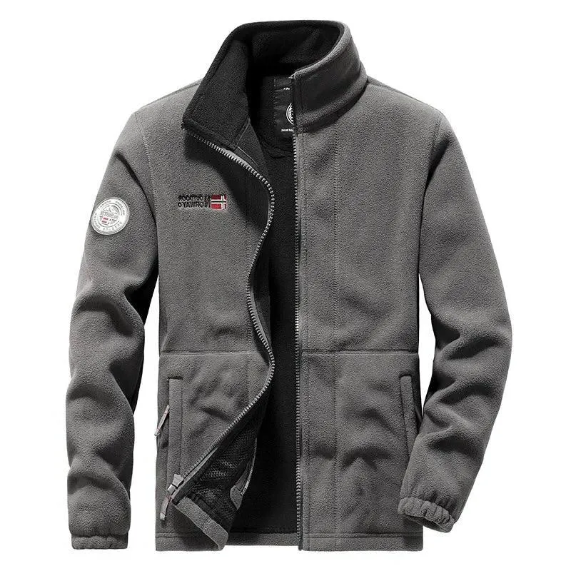 Men’s Thicken Polar Fleece Jacket – Warm and Casual Autumn/Winter Outerwear