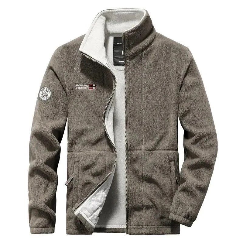 Men’s Thicken Polar Fleece Jacket – Warm and Casual Autumn/Winter Outerwear