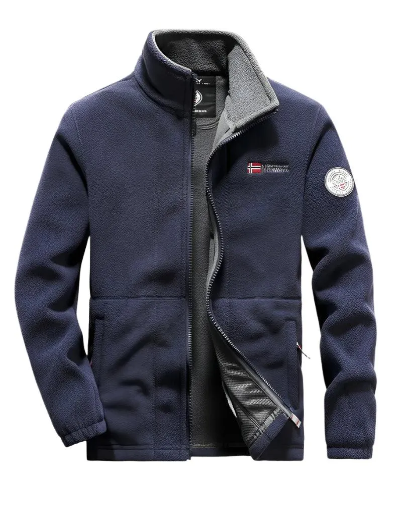 Men’s Thicken Polar Fleece Jacket – Warm and Casual Autumn/Winter Outerwear