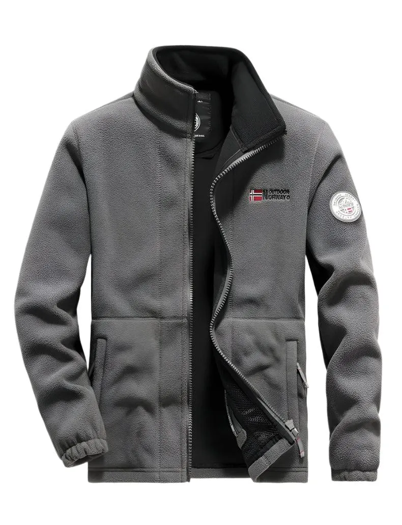 Men’s Thicken Polar Fleece Jacket – Warm and Casual Autumn/Winter Outerwear
