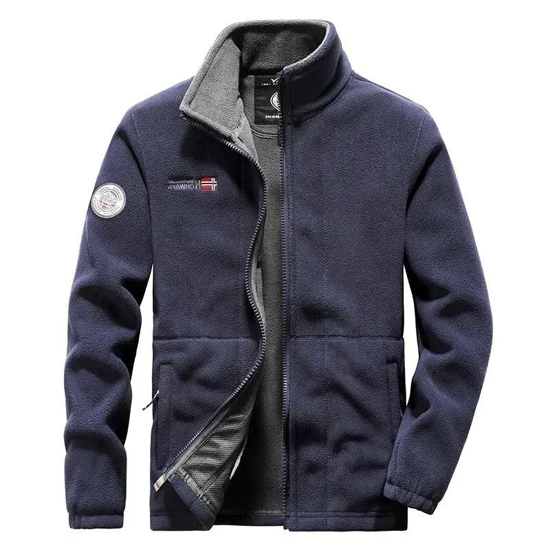 Men’s Thicken Polar Fleece Jacket – Warm and Casual Autumn/Winter Outerwear
