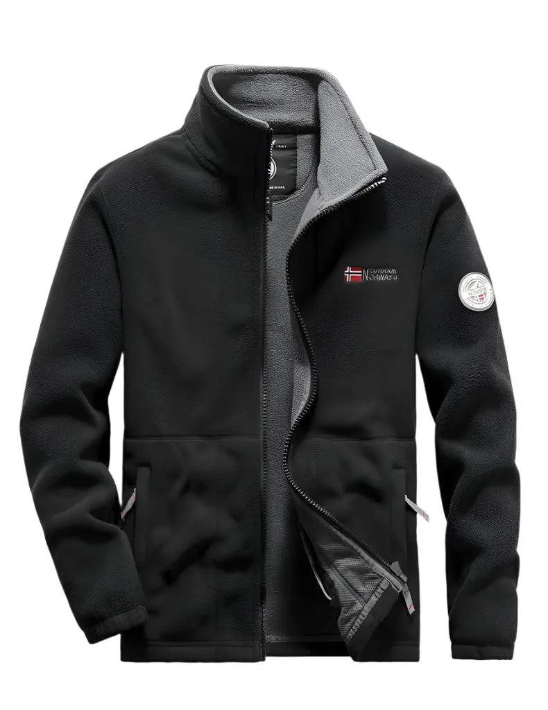 Men’s Thicken Polar Fleece Jacket – Warm and Casual Autumn/Winter Outerwear