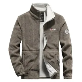 Men’s Thicken Polar Fleece Jacket – Warm and Casual Autumn/Winter Outerwear