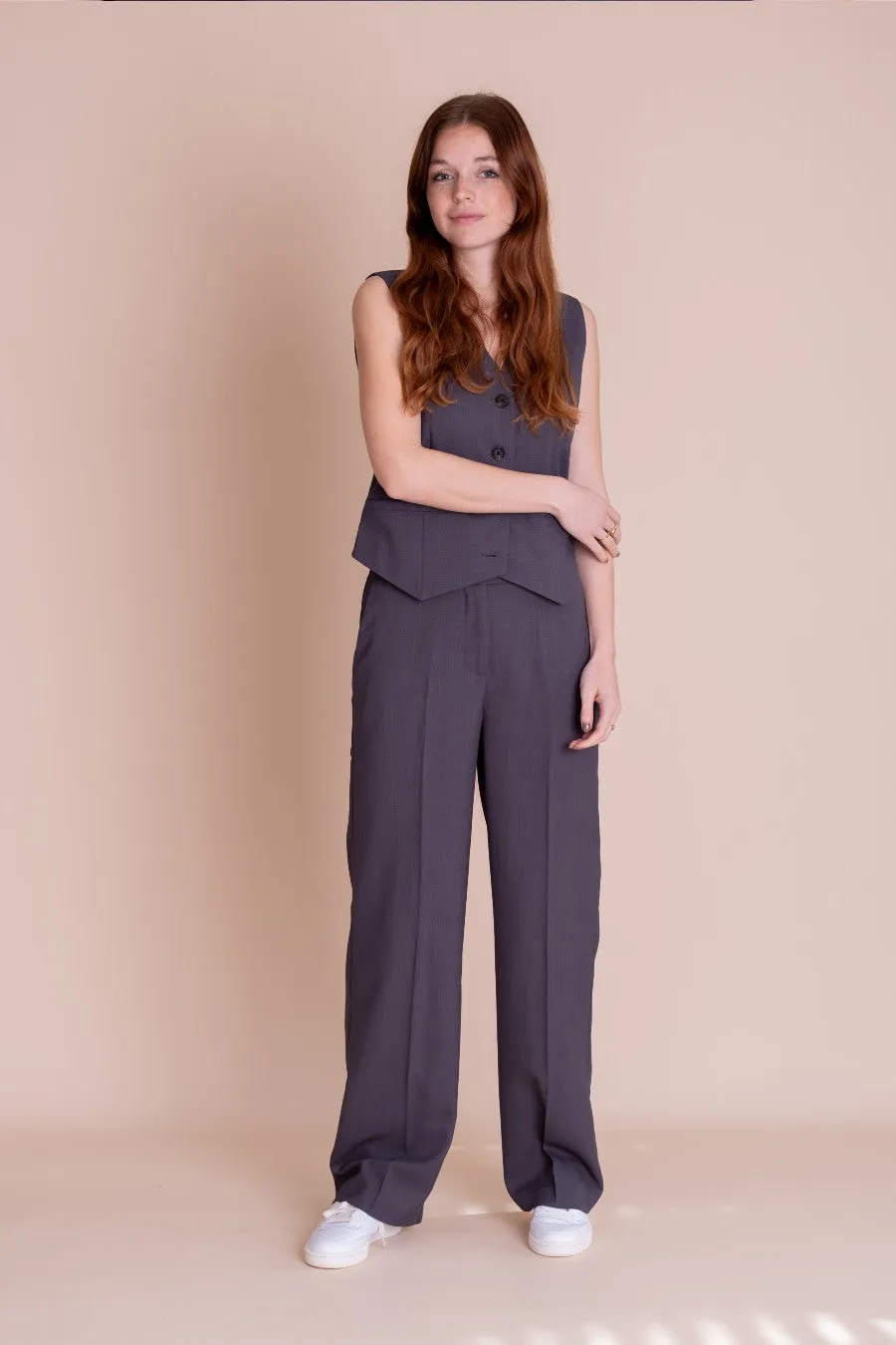 Modstrom Gale gilet getailleerd Grijs