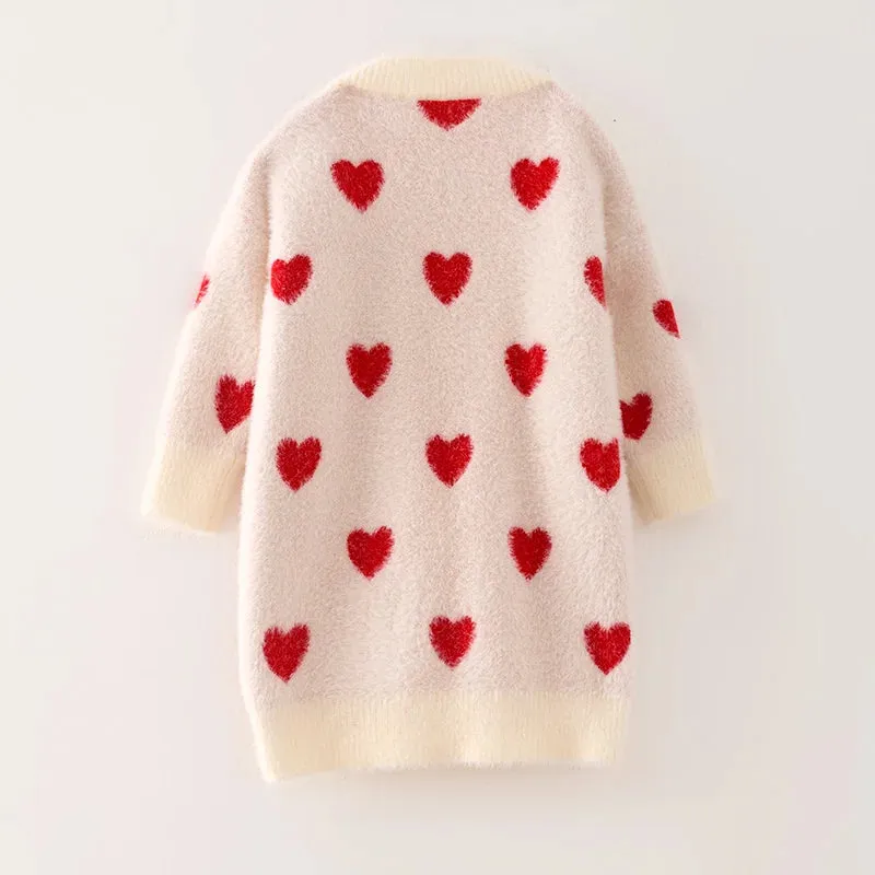 Momma & Me Matching Cozy Hearts Sweater Cardi