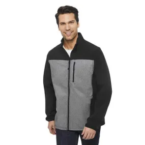 New George Plus Men's Softshell Jacket in Black & Grey, Sz 5X!