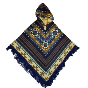 Ocean Ave OOAK Fringe Button Front Poncho