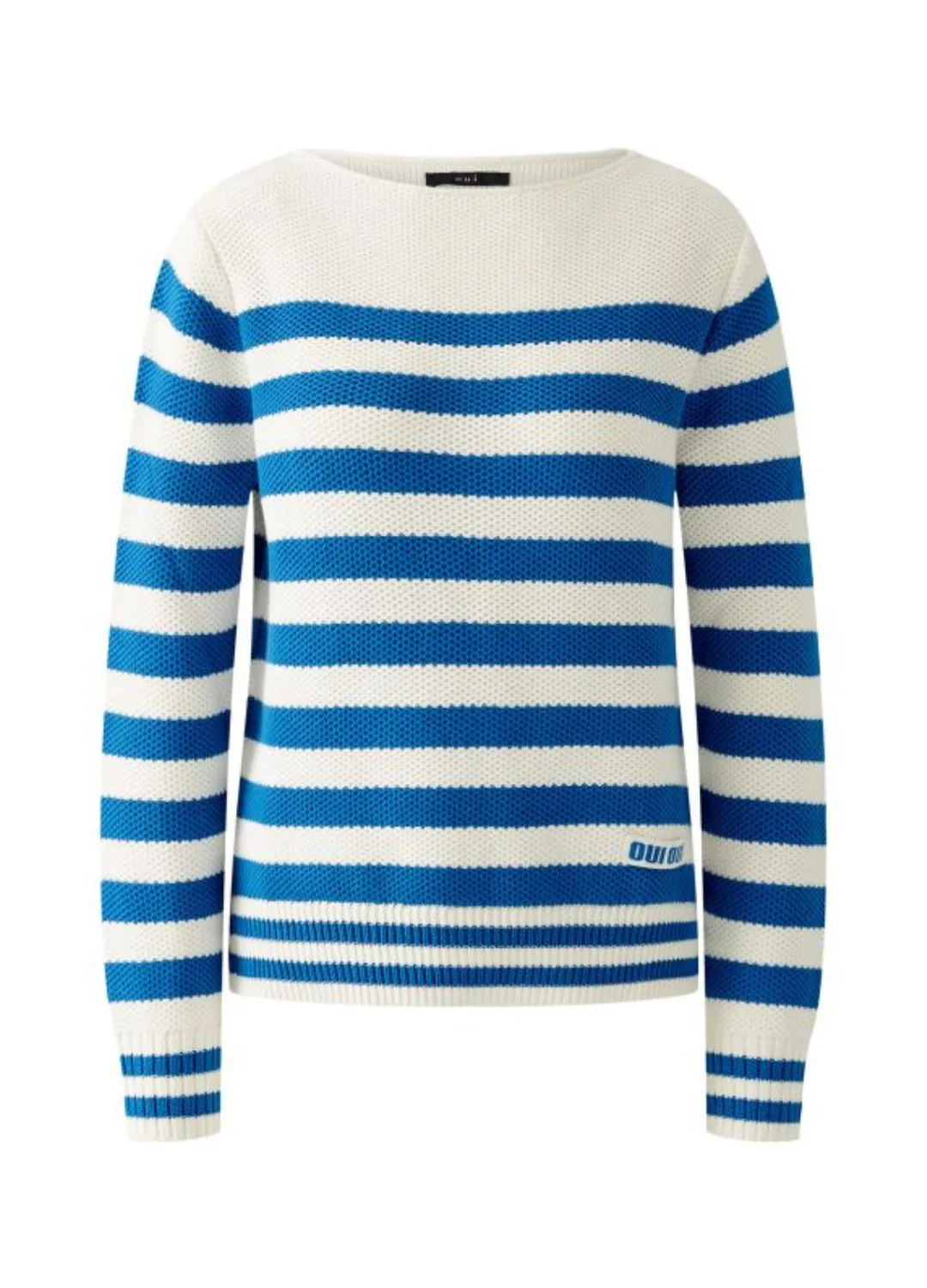 Oui - Light Blue Stripe Knit Jumper