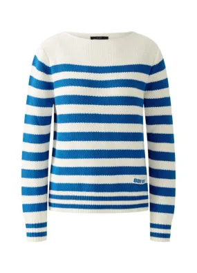 Oui - Light Blue Stripe Knit Jumper
