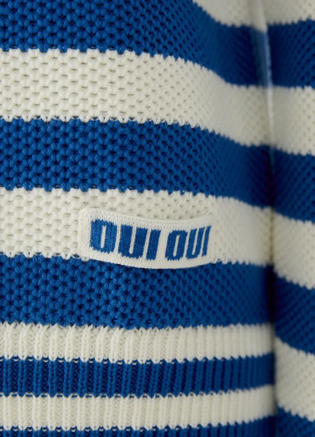 Oui - Light Blue Stripe Knit Jumper