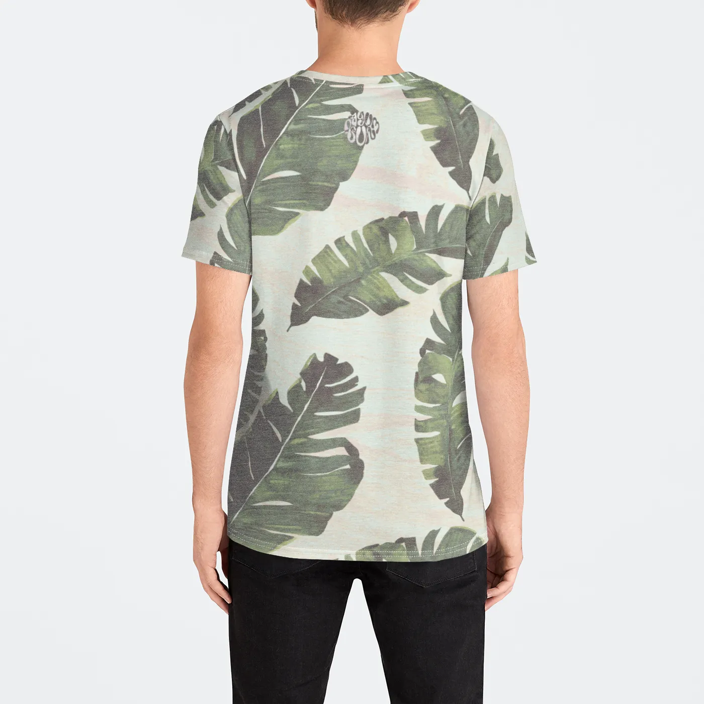 Palm Leaves Mens Crew Tee