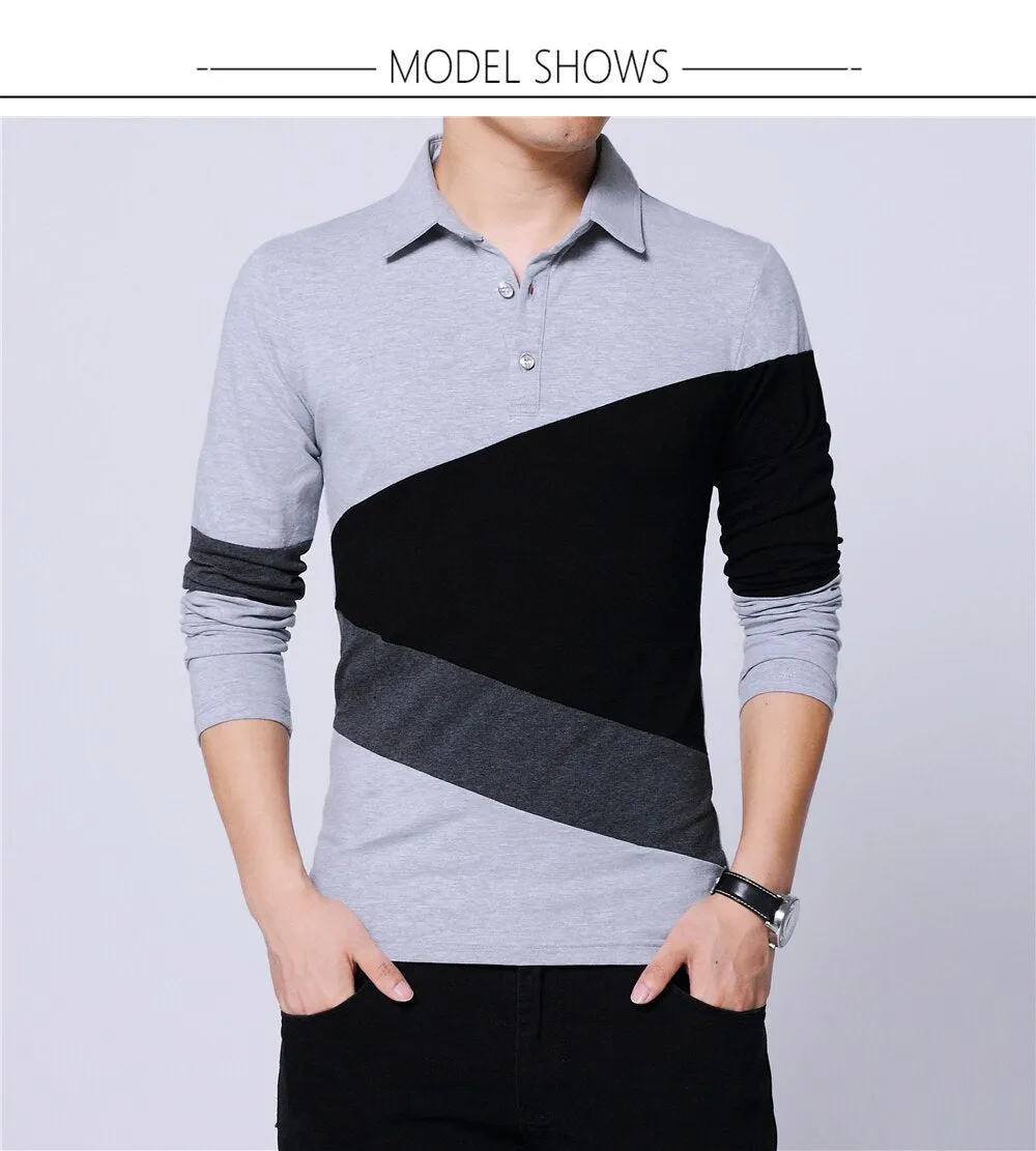 Patchwork Long Sleeve Plus Size (M-5XL) T Shirt