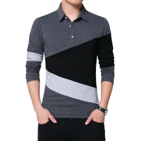 Patchwork Long Sleeve Plus Size (M-5XL) T Shirt