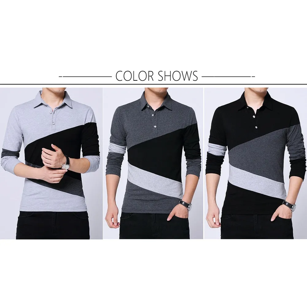 Patchwork Long Sleeve Plus Size (M-5XL) T Shirt