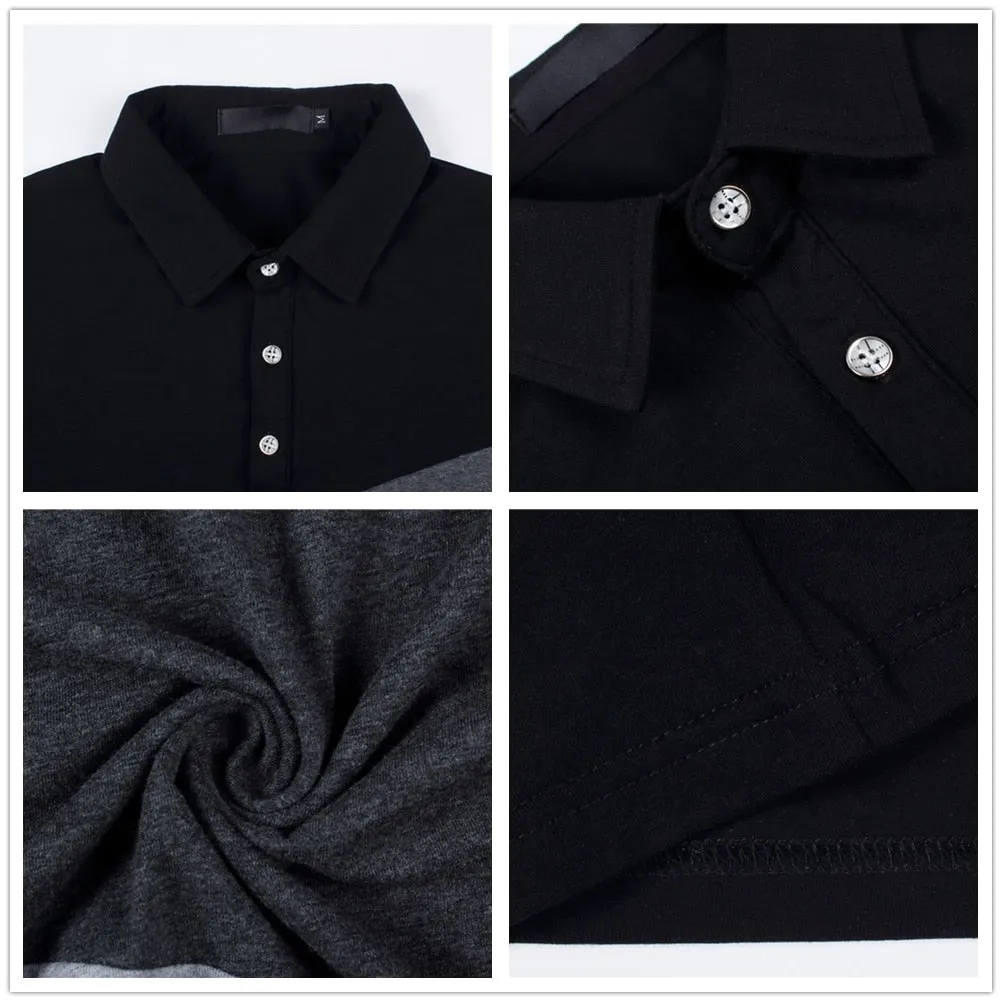 Patchwork Long Sleeve Plus Size (M-5XL) T Shirt