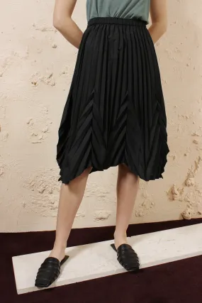 Pleated A-Line Skirt