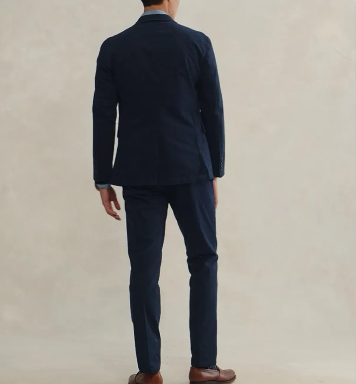 Polo Ralph Lauren Mens Regualr Fit Dyed Chino Suit Dress Pants Blue 34 x 33