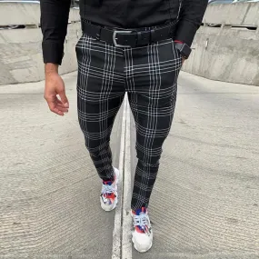 Skinny Casual/Buisiness Plaid Pants