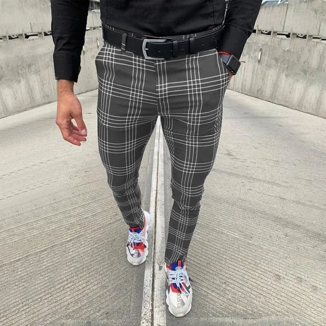 Skinny Casual/Buisiness Plaid Pants
