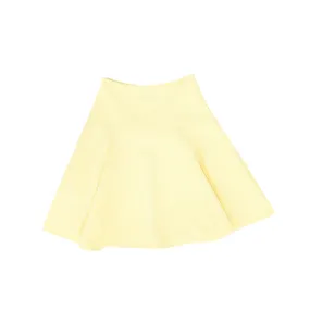 skirt box pleated stitch - yellow