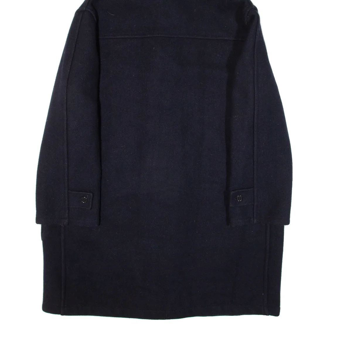 STARK OF ENGLAND Mens Duffle Coat Blue Knit Wool Hooded L